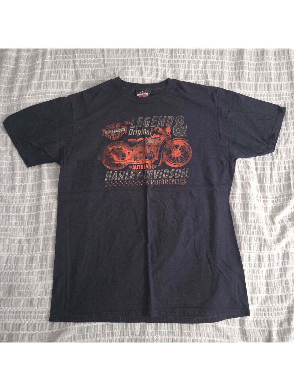 Harley Davidson Legendary motorcycle graphic black T shirt